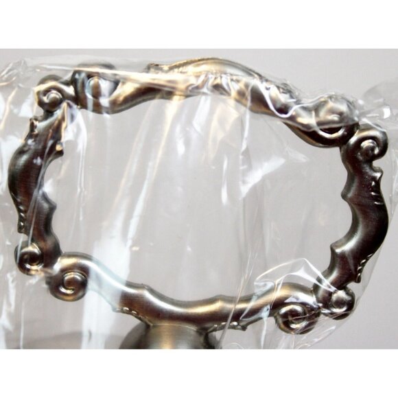 Southern Living Redmont Heirloom Napkin Rings #40980 Brushed Nickle Stands Table - Picture 5 of 8